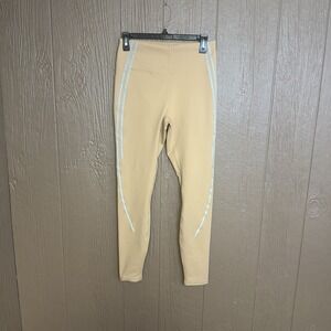 Fabletics Define Powerhold Leggings Size L Quick Sand Gold Reflect Athleisure